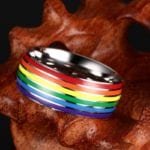 LGBTQ Rainbow Pride Novelty Stainless Steel Ring