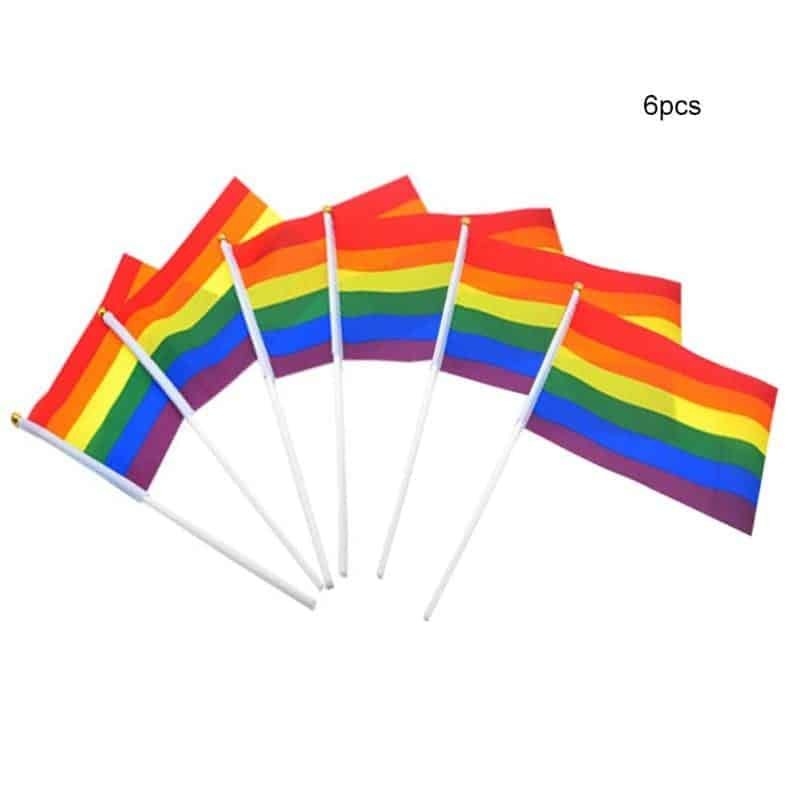 LGBT Rainbow Flags – 6 pieces set