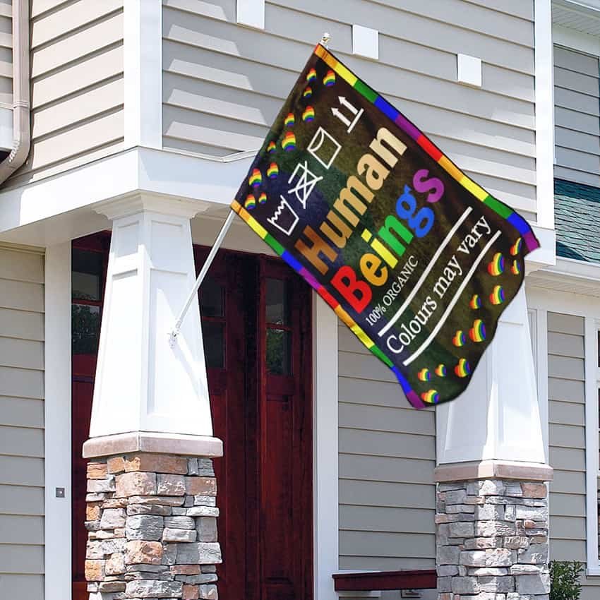 Gay Pride Human Flag and Garden Banner