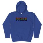 Retro Pride LGBTQ Kid Hoodie Royal Blue