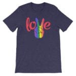 Peace Love LGBTQ PRIDE Tshirt Navy