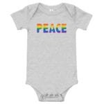 Rainbow Peace Baby Bodysuit One Piece Heather