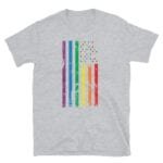 Rainbow Gay Pride US Flag Tshirt