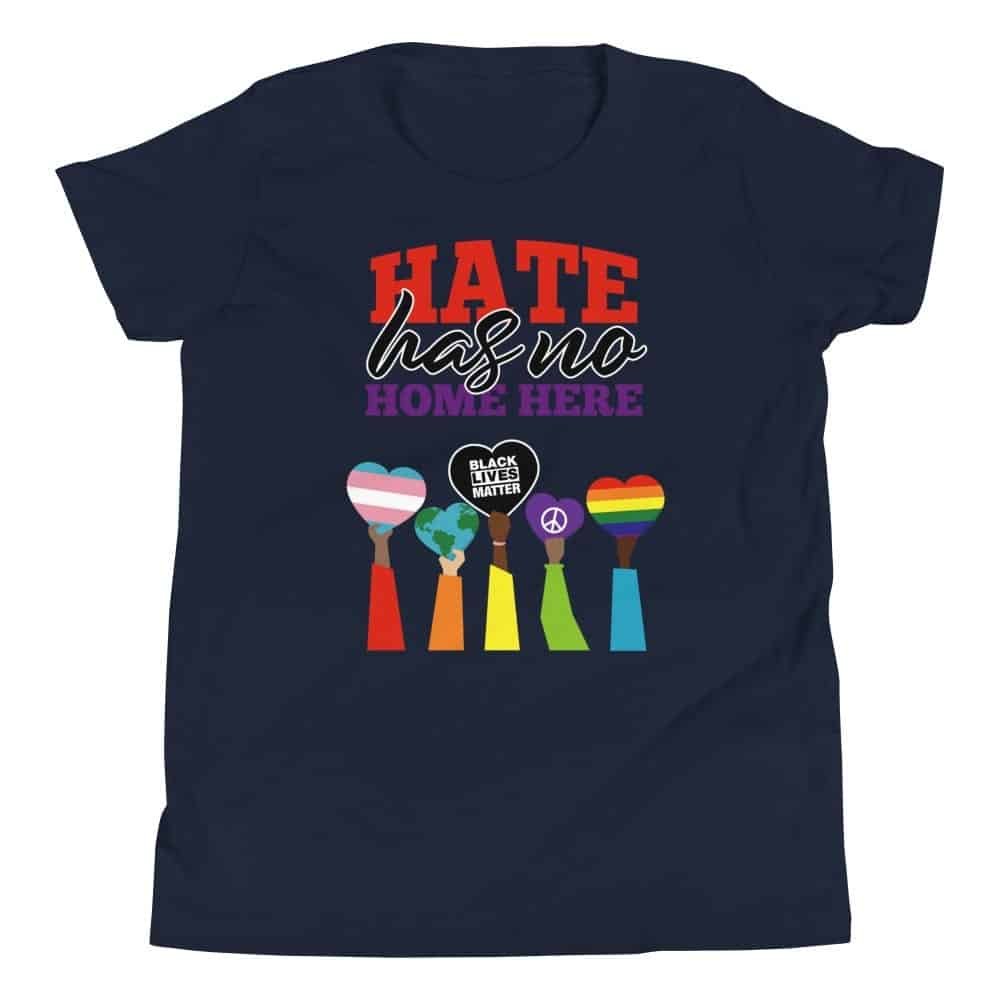 Hate Has No Home Here Kid Black Lives Matter Pride Kid Tshirt