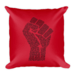 PRIDE Throw Pillow Peace Fist Red