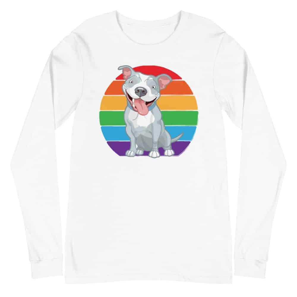 Pit Bull LGBTQ Pride Long Sleeve Tshirt