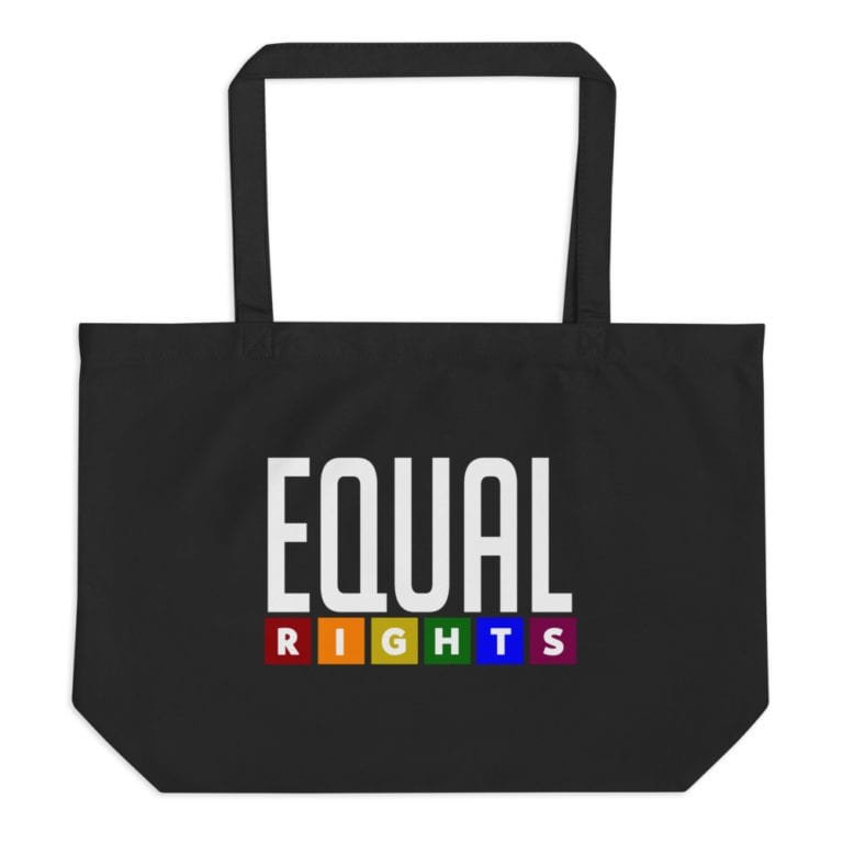 Equal Rights LGBTQ Pride Tote Bag Black