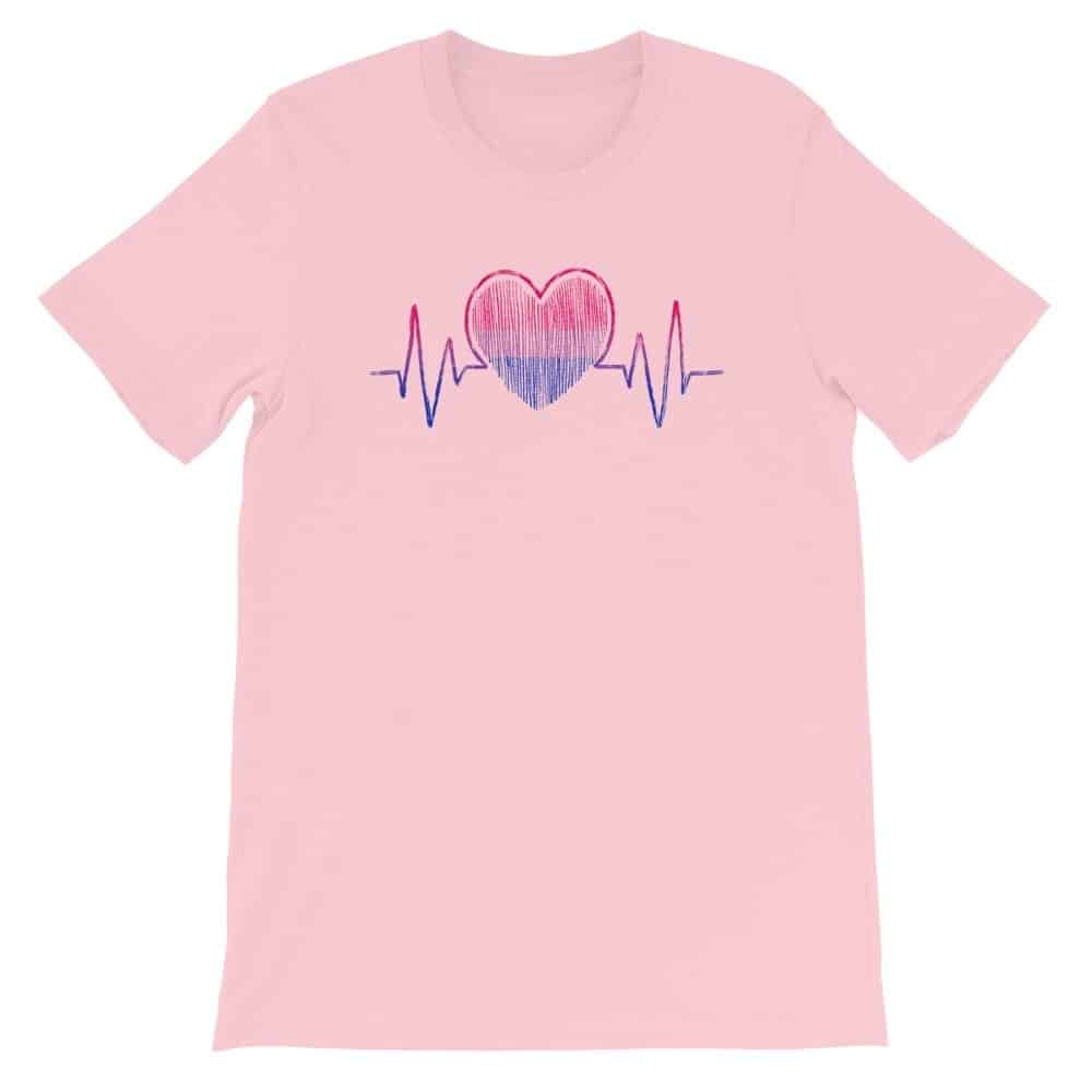 LGBTQ Bisexual Pride Heartbeat Tshirt