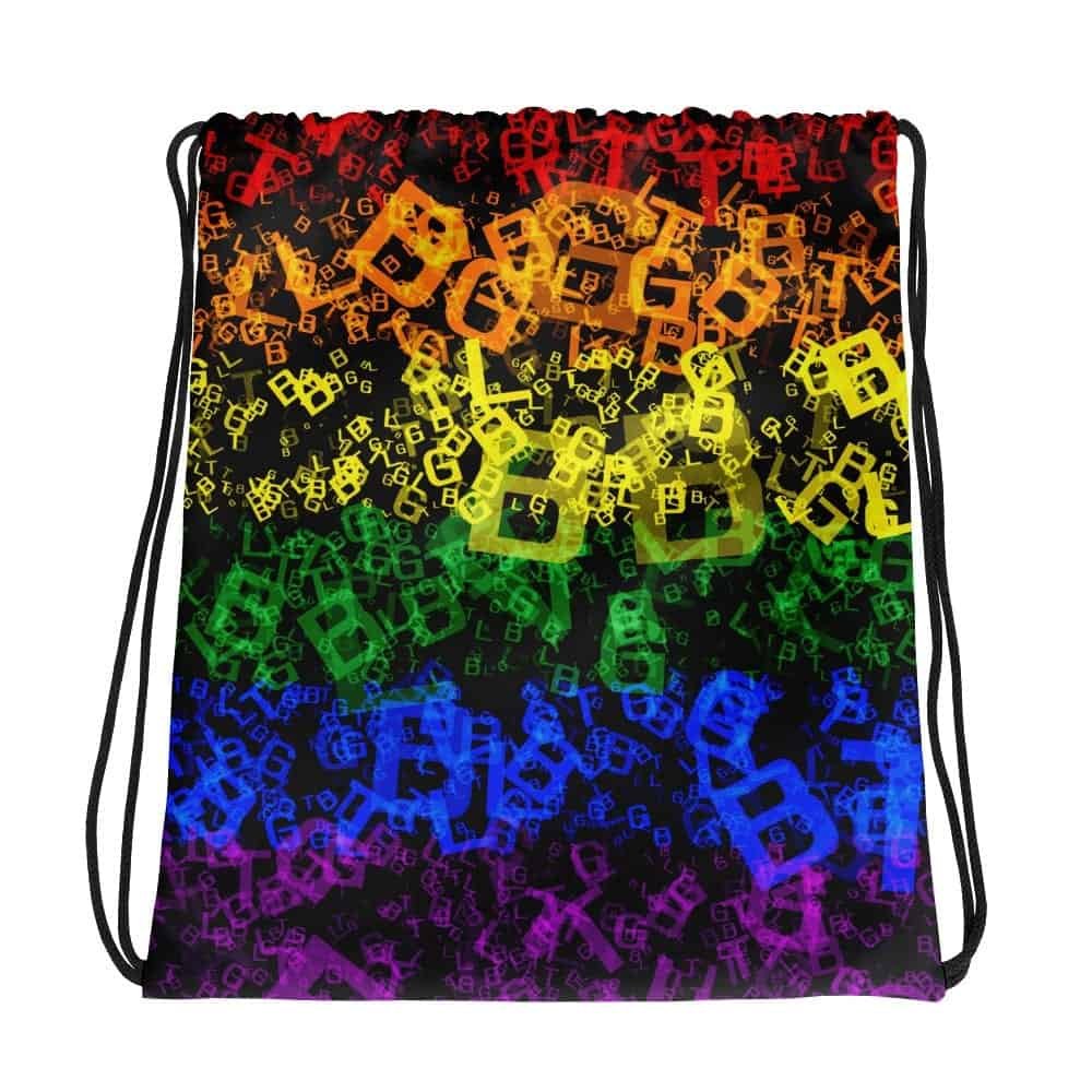 LGBTQ Pride Rainbow Drawstring Bag