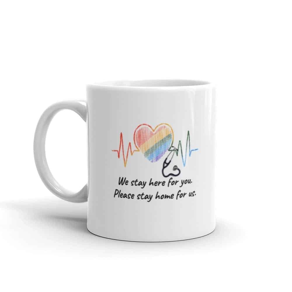 Healthcare Worker Heartbeat Pride Coffee Mug