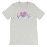 LGBT Bisexual Pride Heartbeat Tshirt