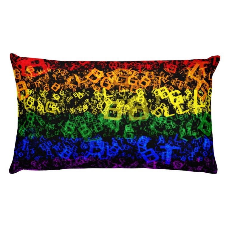 Rainbow LGBTQ Print Throw Pillow