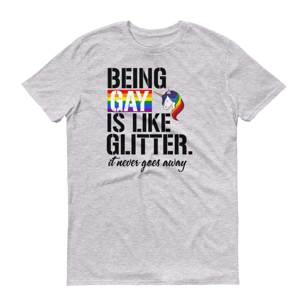 Glitter Rainbow Unicorn Gay Pride Tshirt