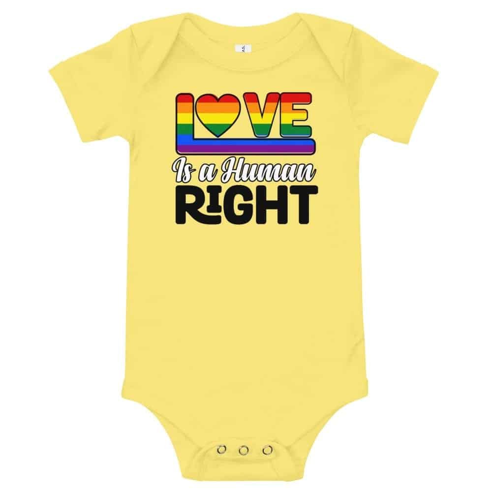 Love is a Human Right LGBT One Piece Bodysuit