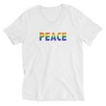Rainbow PEACE Short Sleeve Tshirt White