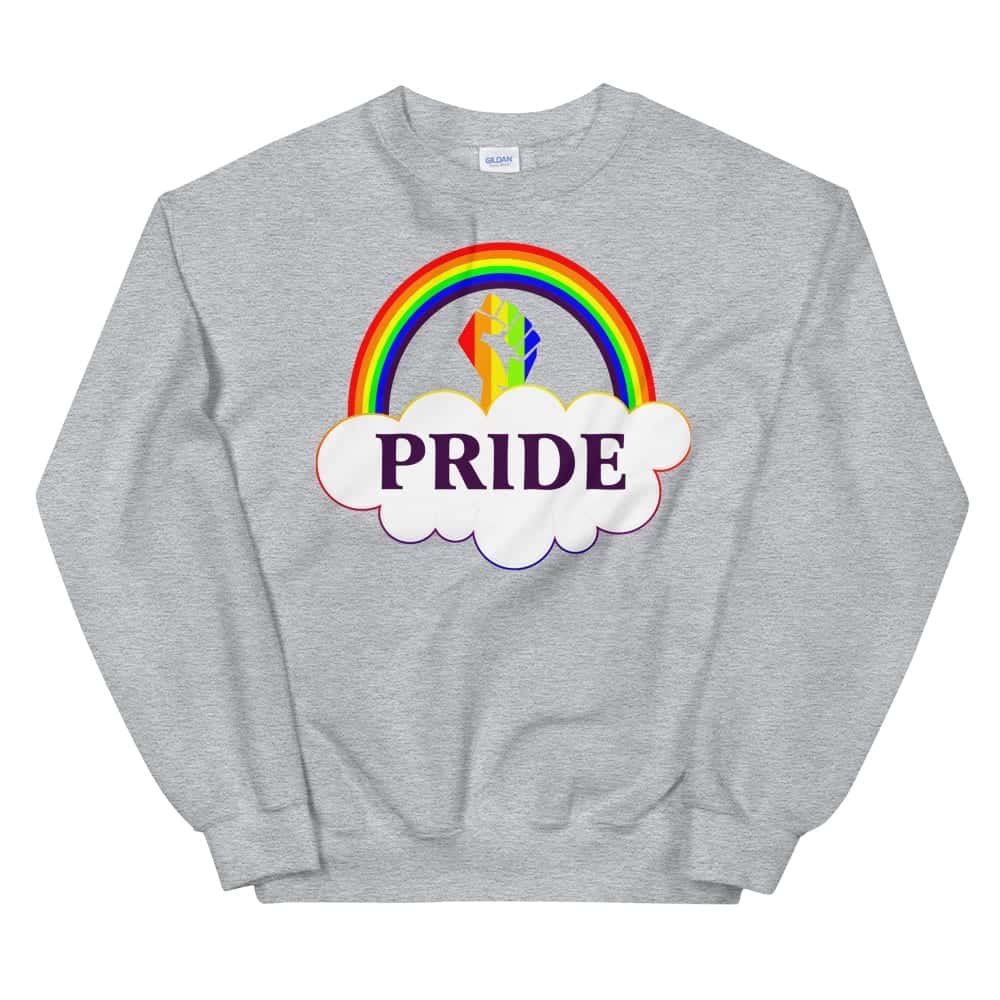 Fierce Pride #Resist LGBTQ Sweatshirt Grey