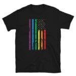 Rainbow Pride US Flag Tshirt