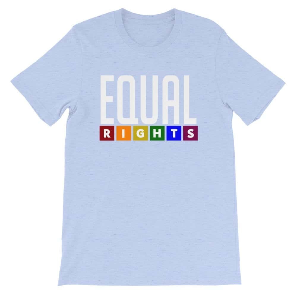 EQUAL RIGHTS LGBTQ Pride Tshirt Light Blue