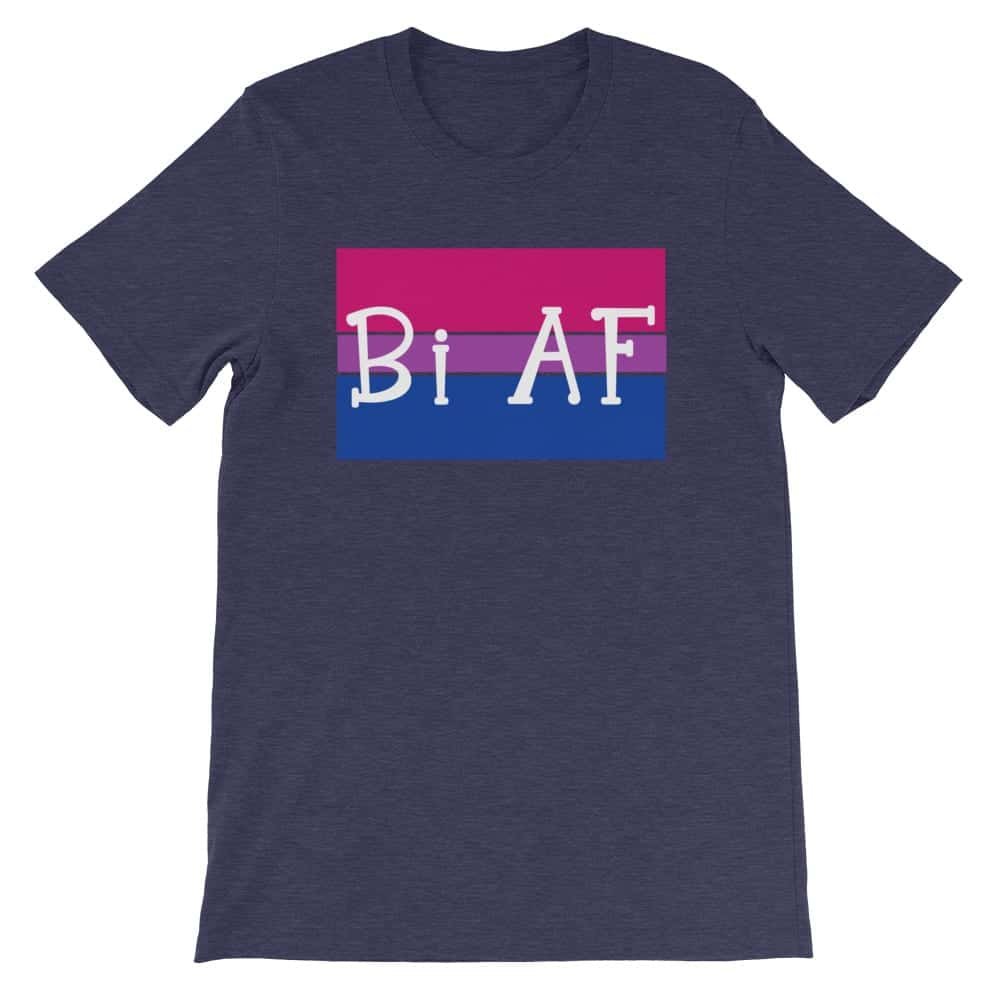 Bi AF LGBTQ Pride Tshirt navy