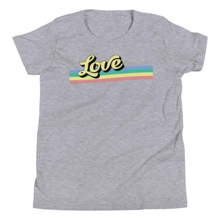 Retro Love Kids Gay Pride Tshirt