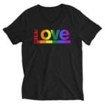 Love Wins Pride Vneck Tshirt Black