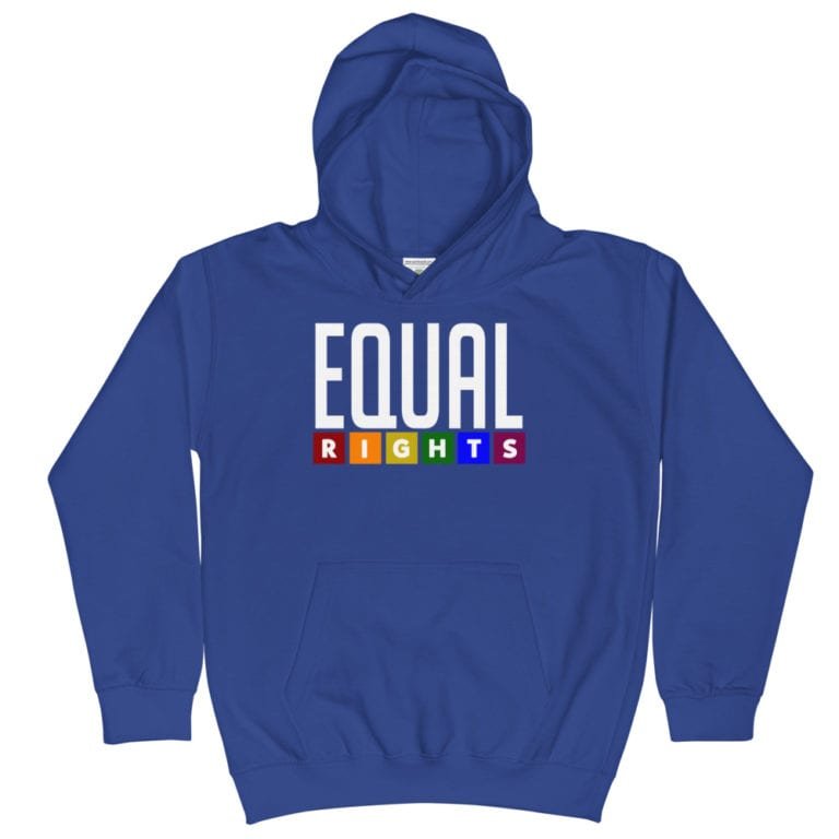 Equal Rights Pride Kid Hoodie Blue