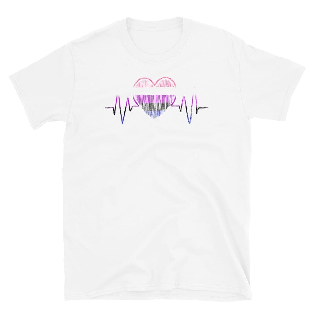 Heartbeat Genderfluid Pride LGBT Tshirt