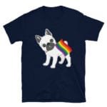Gay Pride French Bulldog Rainbow Flag Tshirt