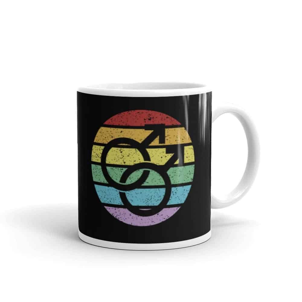 Retro Gay Male Symbol Pride LGBTQ Coffee Mug