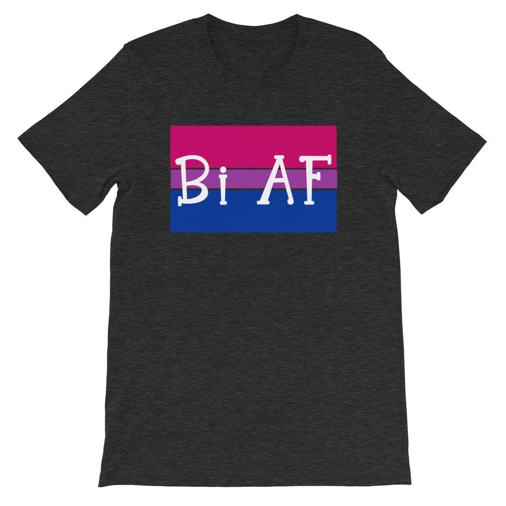 Bi AF LGBTQ Pride Tshirt heather