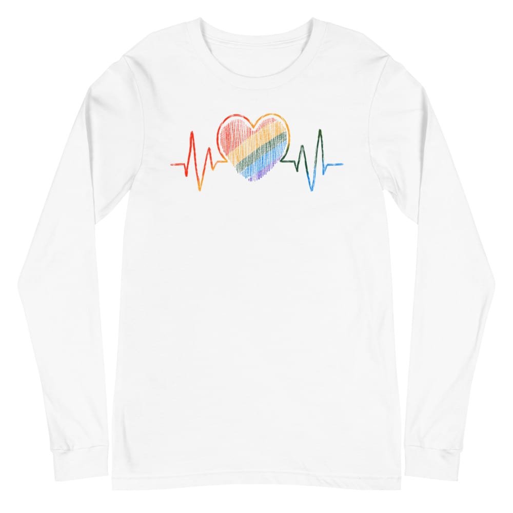 LGBT Heartbeat Gay Pride Long Sleeve Tshirt