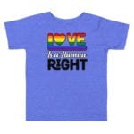 Love Is A Human Right Toddler Gay Pride Tshirt
