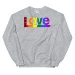 Love Wins LGBTQ Sweatshirt Grey