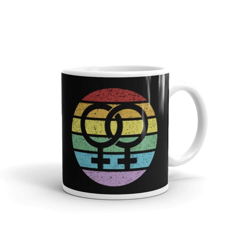 Retro Lesbian Female Symbol Pride LGBTQ Coffee Mug