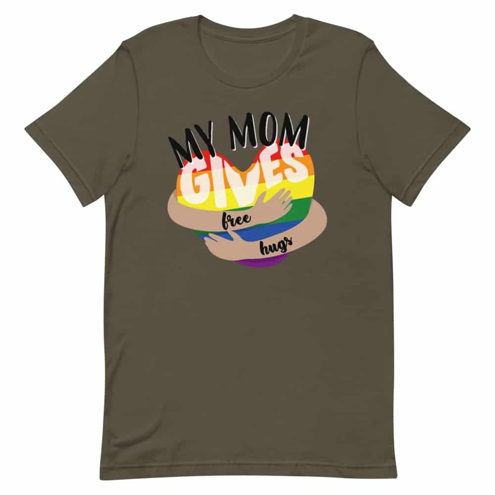 Mom Gives Free Hugs Gay Pride Shirt
