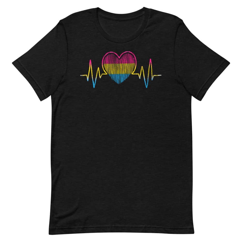 Pansexual Heartbeat Pride Tshirt