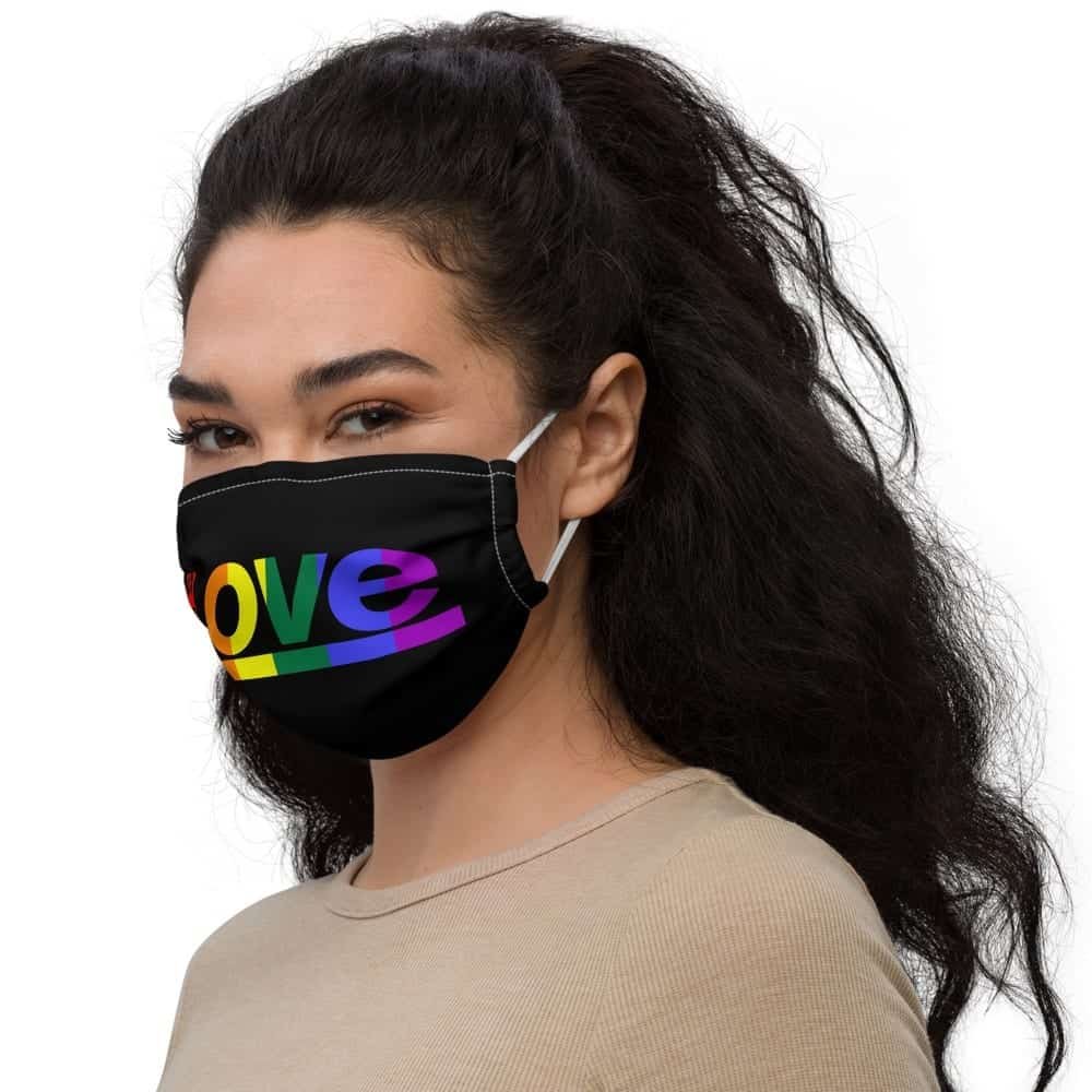 Love Wins Pride Face Mask LGBTQ TShirt Depot
